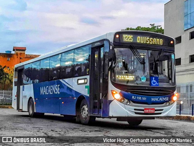Rápido Macaense RJ 150.161 na cidade de Macaé, Rio de Janeiro, Brasil, por Victor Hugo Gerhardt Leandro de Nantes. Número da foto: #11811746.