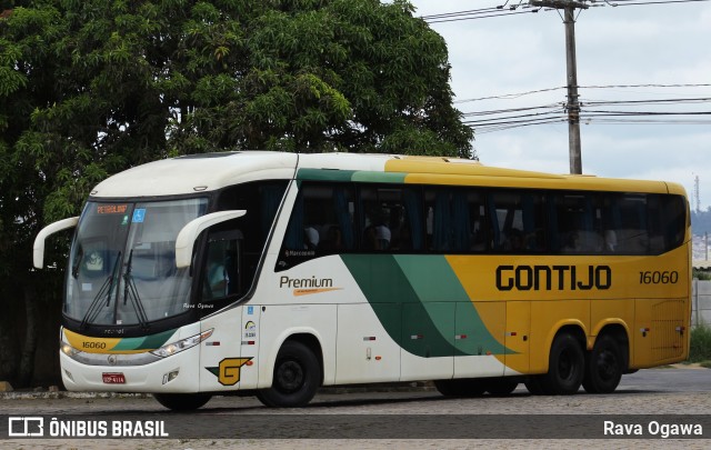 Empresa Gontijo de Transportes 16060 na cidade de Vitória da Conquista, Bahia, Brasil, por Rava Ogawa. ID da foto: 11812733.