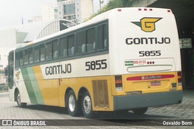 Empresa Gontijo de Transportes 5855 na cidade de Belo Horizonte, Minas Gerais, Brasil, por Osvaldo Born. ID da foto: 11812637.