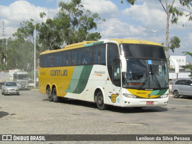 Empresa Gontijo de Transportes 14690 na cidade de Caruaru, Pernambuco, Brasil, por Lenilson da Silva Pessoa. ID da foto: 11813809.