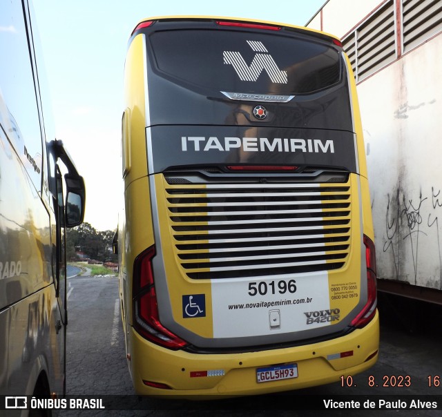 Viação Nova Itapemirim 50196 na cidade de Belo Horizonte, Minas Gerais, Brasil, por Vicente de Paulo Alves. Número da foto: #11812280.