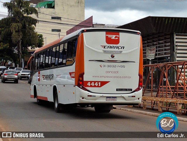 Empresa Caraça Transportes e Turismo 4441 na cidade de Barão de Cocais, Minas Gerais, Brasil, por Edi Carlos Jr.. ID da foto: 11814176.