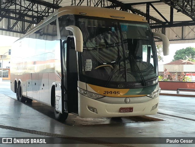 Empresa Gontijo de Transportes 21445 na cidade de Barretos, São Paulo, Brasil, por Paulo Cesar. ID da foto: 11815631.