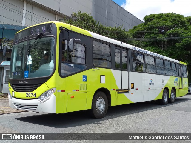 Itajaí Transportes Coletivos 2074 na cidade de Campinas, São Paulo, Brasil, por Matheus Gabriel dos Santos. ID da foto: 11815042.