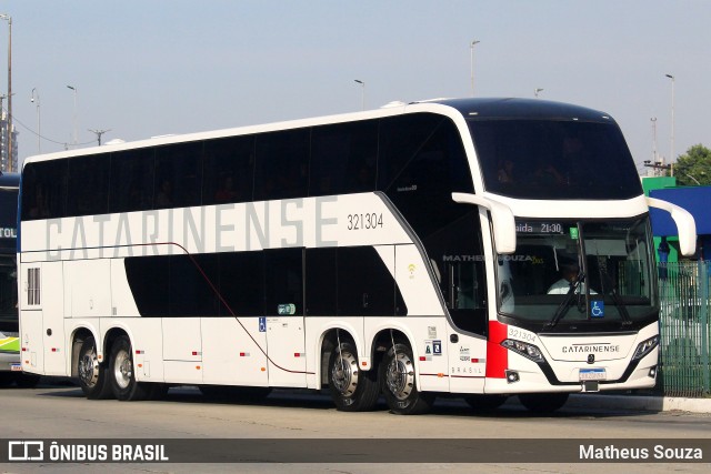 Auto Viação Catarinense 321304 na cidade de São Paulo, São Paulo, Brasil, por Matheus Souza. ID da foto: 11817663.