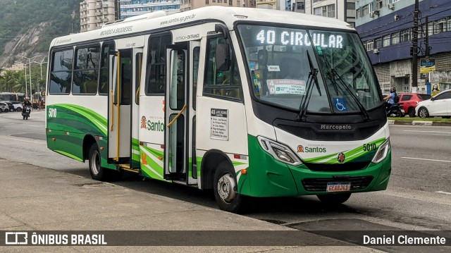 Viação Piracicabana Santos 5010 na cidade de Santos, São Paulo, Brasil, por Daniel Clemente. Número da foto: #11816997.