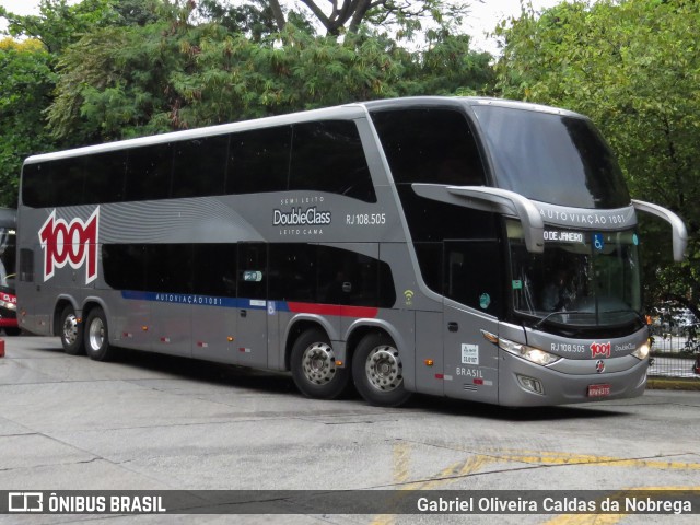 Auto Viação 1001 RJ 108.505 na cidade de São Paulo, São Paulo, Brasil, por Gabriel Oliveira Caldas da Nobrega. ID da foto: 11816786.