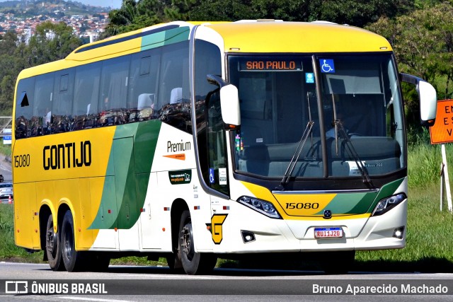 Empresa Gontijo de Transportes 15080 na cidade de Atibaia, São Paulo, Brasil, por Bruno Aparecido Machado. ID da foto: 11819246.