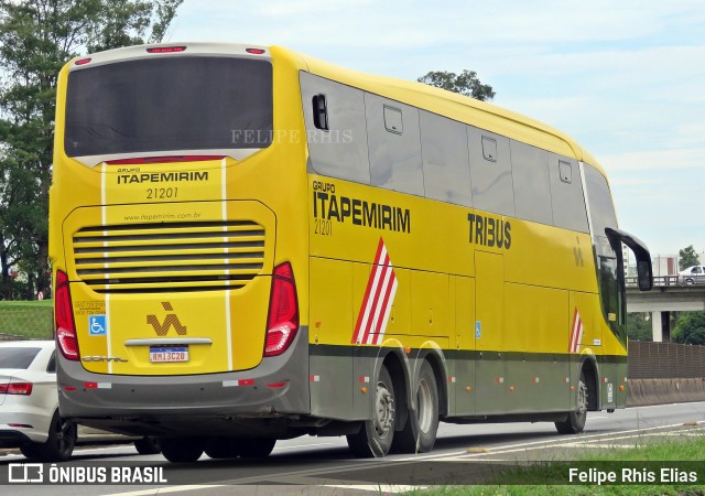 Viação Itapemirim 21201 na cidade de Resende, Rio de Janeiro, Brasil, por Felipe Rhis Elias. Número da foto: #11818319.