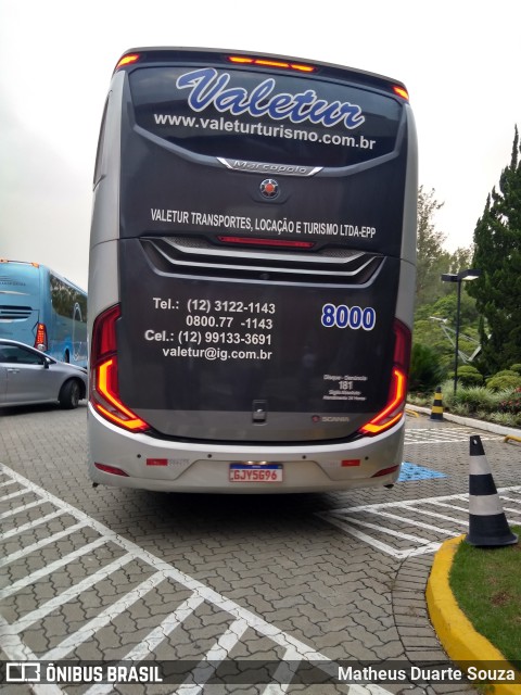 Valetur Transportes Locação e Turismo 8000 na cidade de Jacareí, São Paulo, Brasil, por Matheus Duarte Souza. Número da foto: #11817935.
