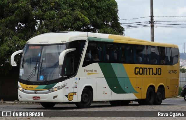 Empresa Gontijo de Transportes 18745 na cidade de Vitória da Conquista, Bahia, Brasil, por Rava Ogawa. ID da foto: 11821149.