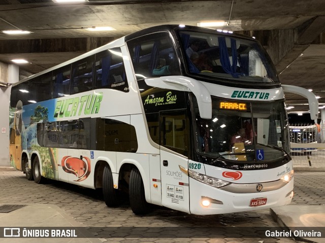 Eucatur - Empresa União Cascavel de Transportes e Turismo 4920 na cidade de Belo Horizonte, Minas Gerais, Brasil, por Gabriel Oliveira. ID da foto: 11823531.