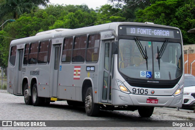 BluMob - Concessionária de Transporte Urbano de Blumenau 9105 na cidade de Blumenau, Santa Catarina, Brasil, por Diego Lip. ID da foto: 11822135.