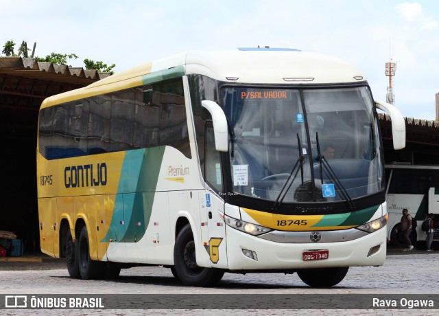 Empresa Gontijo de Transportes 18745 na cidade de Vitória da Conquista, Bahia, Brasil, por Rava Ogawa. ID da foto: 11821153.