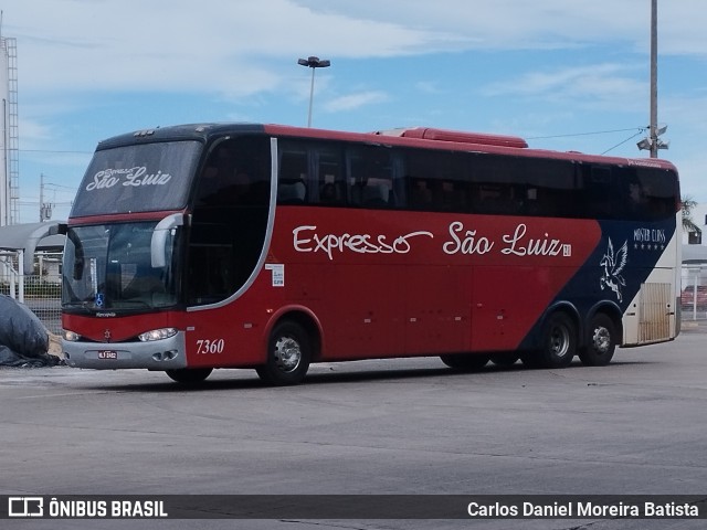 Expresso São Luiz 7360 na cidade de Goiânia, Goiás, Brasil, por Carlos Daniel Moreira Batista. ID da foto: 11820858.