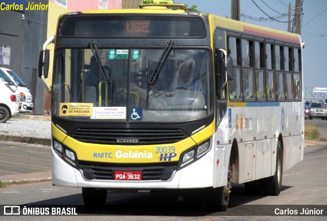 HP Transportes Coletivos 20039 na cidade de Goiânia, Goiás, Brasil, por Carlos Júnior. Número da foto: #11822488.