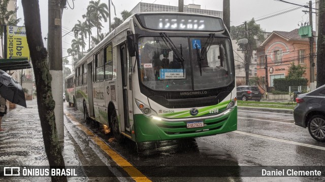 Viação Piracicabana Santos 4208 na cidade de Santos, São Paulo, Brasil, por Daniel Clemente. Número da foto: #11821716.