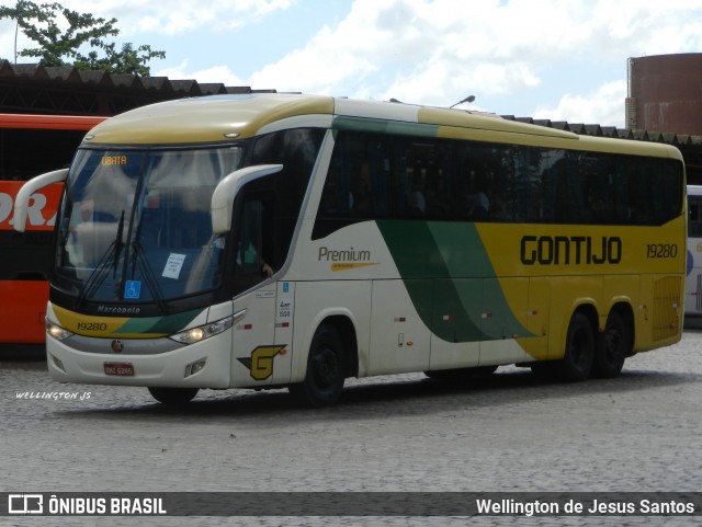 Empresa Gontijo de Transportes 19280 na cidade de Vitória da Conquista, Bahia, Brasil, por Wellington de Jesus Santos. ID da foto: 11826294.