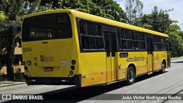 Viação Cidade do Aço 5006 na cidade de Volta Redonda, Rio de Janeiro, Brasil, por João Victor Rodrigues Rocha. Número da foto: #11826086.