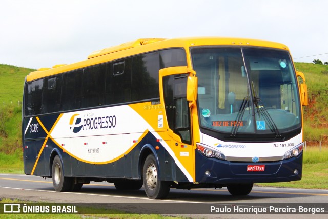 Viação Progresso 30303 na cidade de Barra do Piraí, Rio de Janeiro, Brasil, por Paulo Henrique Pereira Borges. ID da foto: 11825808.