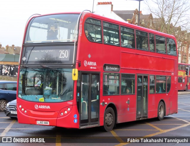 Arriva T153 na cidade de London, Greater London, Inglaterra, por Fábio Takahashi Tanniguchi. ID da foto: 11825891.