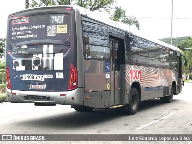 Auto Viação 1001 RJ 108.777 na cidade de Niterói, Rio de Janeiro, Brasil, por Luiz Eduardo Lopes da Silva. ID da foto: 11823953.