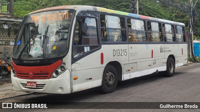 Transportes Barra D13215 na cidade de Rio de Janeiro, Rio de Janeiro, Brasil, por Guilherme Breda. Número da foto: #11826685.