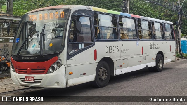 Transportes Barra D13215 na cidade de Rio de Janeiro, Rio de Janeiro, Brasil, por Guilherme Breda. ID da foto: 11826685.