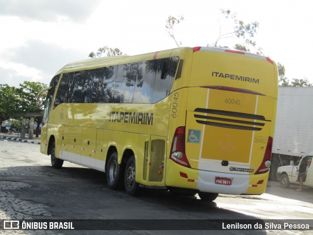 Viação Itapemirim 60045 na cidade de Caruaru, Pernambuco, Brasil, por Lenilson da Silva Pessoa. Número da foto: #11828619.