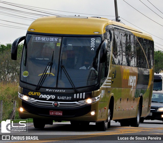 Ouro Negro Transportes e Turismo 3900 na cidade de Campos dos Goytacazes, Rio de Janeiro, Brasil, por Lucas de Souza Pereira. Número da foto: #11828165.