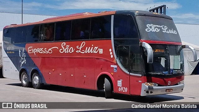 Expresso São Luiz 6920 na cidade de Goiânia, Goiás, Brasil, por Carlos Daniel Moreira Batista. ID da foto: 11826681.