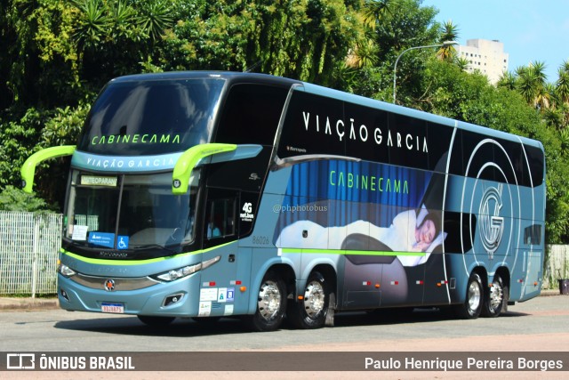 Viação Garcia 86026 na cidade de Curitiba, Paraná, Brasil, por Paulo Henrique Pereira Borges. ID da foto: 11828403.