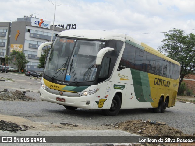 Empresa Gontijo de Transportes 18345 na cidade de Caruaru, Pernambuco, Brasil, por Lenilson da Silva Pessoa. ID da foto: 11828775.