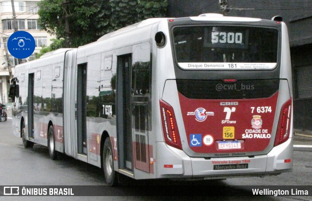 Viação Gatusa Transportes Urbanos 7 6374 na cidade de São Paulo, São Paulo, Brasil, por Wellington Lima. Número da foto: #11829617.