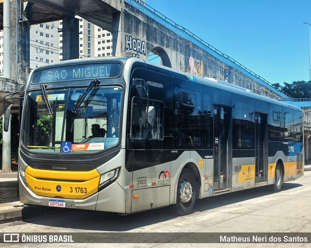 Viação Metrópole Paulista - Zona Leste 3 1763 na cidade de São Paulo, São Paulo, Brasil, por Matheus Neri dos Santos. ID da foto: 11829203.