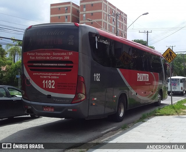 Pantur Transportes 1182 na cidade de Sorocaba, São Paulo, Brasil, por ANDERSON FÉLIX. ID da foto: 11831776.