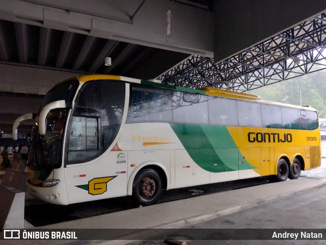 Empresa Gontijo de Transportes 17005 na cidade de Santos, São Paulo, Brasil, por Andrey Natan. ID da foto: 11830576.