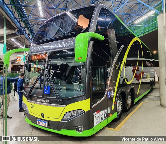 Expresso Princesa dos Campos 7265 na cidade de São Paulo, São Paulo, Brasil, por Vicente de Paulo Alves. ID da foto: 11829683.