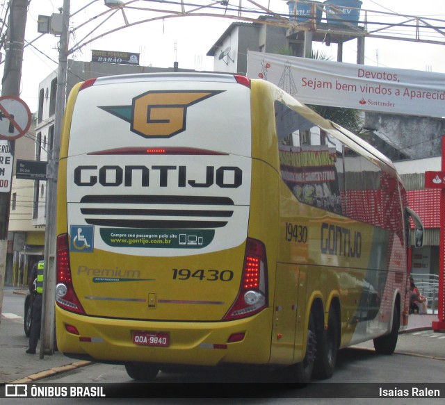 Empresa Gontijo de Transportes 19430 na cidade de Aparecida, São Paulo, Brasil, por Isaias Ralen. ID da foto: 11750426.