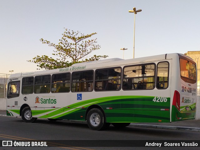 Viação Piracicabana Santos 4206 na cidade de Santos, São Paulo, Brasil, por Andrey  Soares Vassão. Número da foto: #11751045.