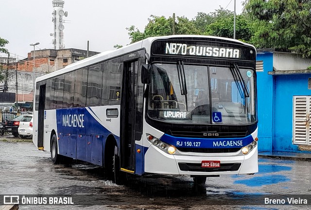 Rápido Macaense RJ 150.127 na cidade de Campos dos Goytacazes, Rio de Janeiro, Brasil, por Breno Vieira. ID da foto: 11748532.