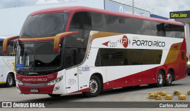 Auto Viação Porto Rico 2207 na cidade de Goiânia, Goiás, Brasil, por Carlos Júnior. ID da foto: 11751660.