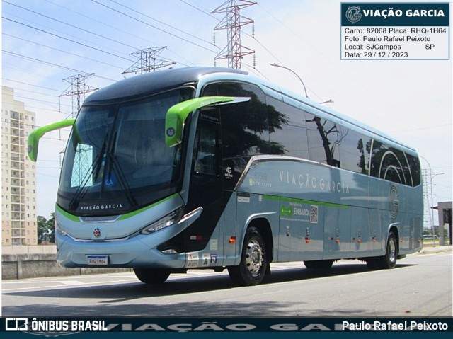 Viação Garcia 82068 na cidade de São José dos Campos, São Paulo, Brasil, por Paulo Rafael Peixoto. Número da foto: #11752285.