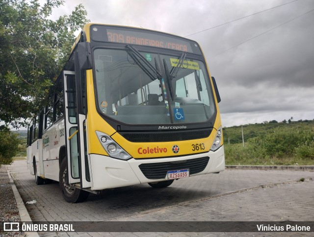 Coletivo Transportes 3613 na cidade de Caruaru, Pernambuco, Brasil, por Vinicius Palone. ID da foto: 11753033.