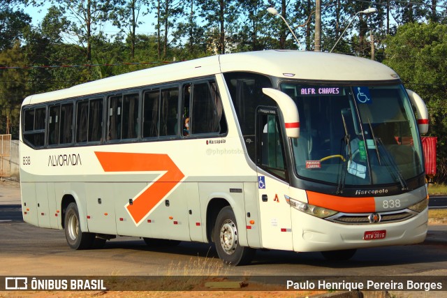 Viação Alvorada 838 na cidade de Guarapari, Espírito Santo, Brasil, por Paulo Henrique Pereira Borges. ID da foto: 11754733.