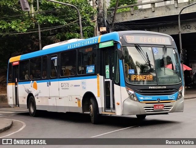 Viação Redentor C47578 na cidade de Rio de Janeiro, Rio de Janeiro, Brasil, por Renan Vieira. Número da foto: #11754406.