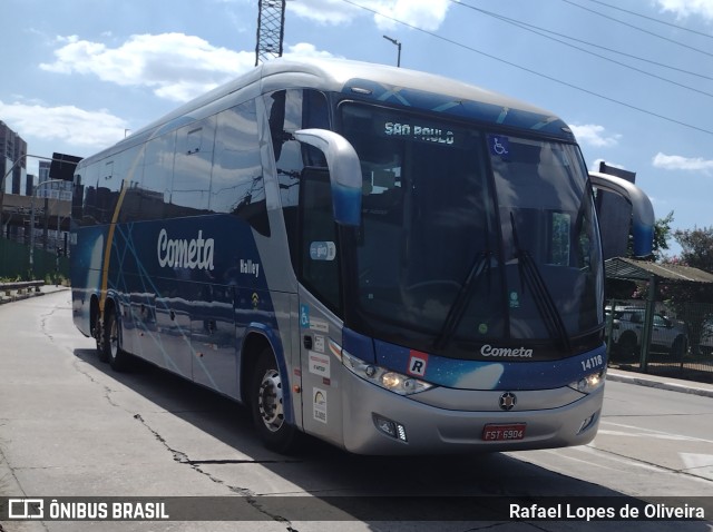 Viação Cometa 14118 na cidade de São Paulo, São Paulo, Brasil, por Rafael Lopes de Oliveira. ID da foto: 11753443.