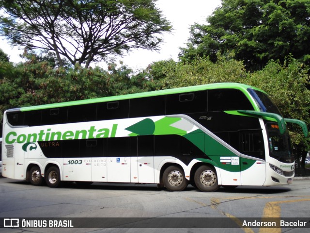 Viação Continental de Transportes 1003 na cidade de São Paulo, São Paulo, Brasil, por Anderson  Bacelar. ID da foto: 11758764.