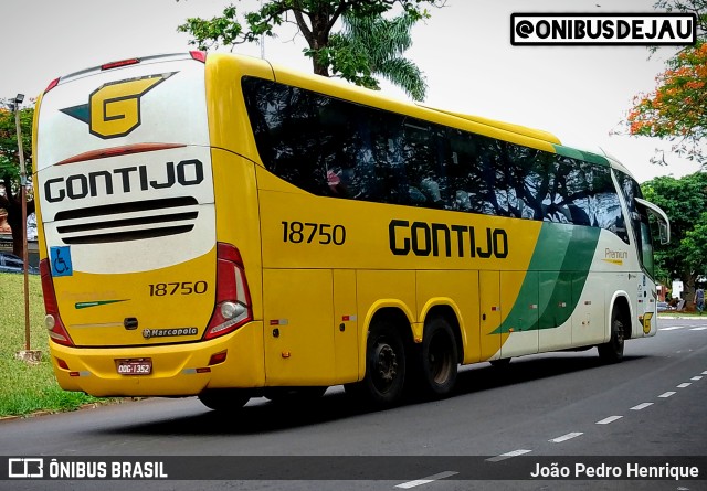 Empresa Gontijo de Transportes 18750 na cidade de Jaú, São Paulo, Brasil, por João Pedro Henrique. Número da foto: #11756072.