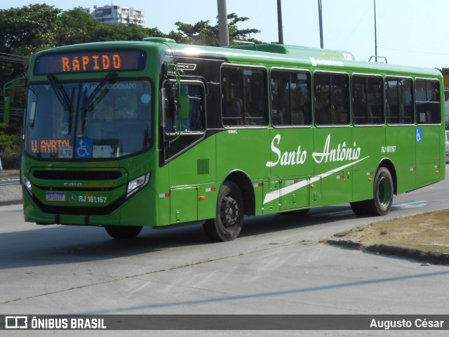Transportes Santo Antônio RJ 161.167 na cidade de Rio de Janeiro, Rio de Janeiro, Brasil, por Augusto César. Número da foto: #11757308.